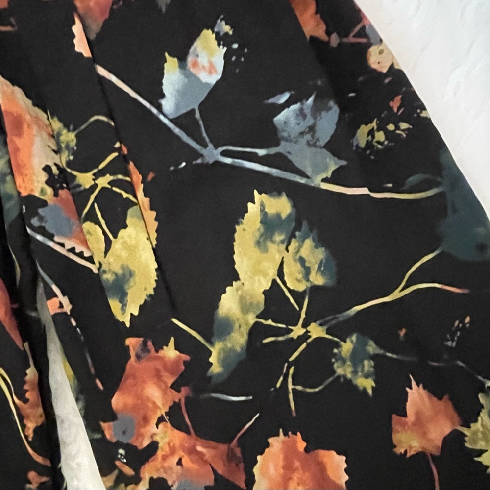 BCBGMaxAzria Black Floral Wide Leg Palazzo Pants - Picture 15 of 15
